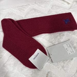 NWT Burberry Cashmere Ripple Embroidered Logo Socks Size L US 11-12 EU 41-42